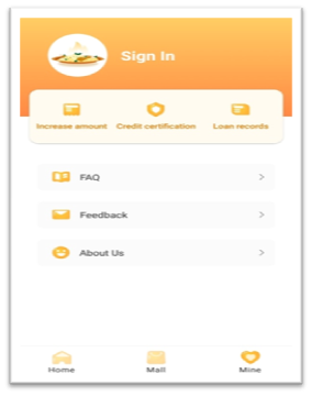 curryCash Loan App signup