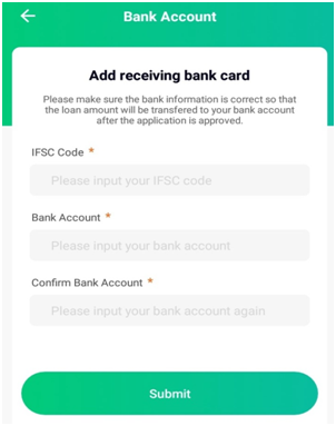 Add Bank Account RupeesLand App